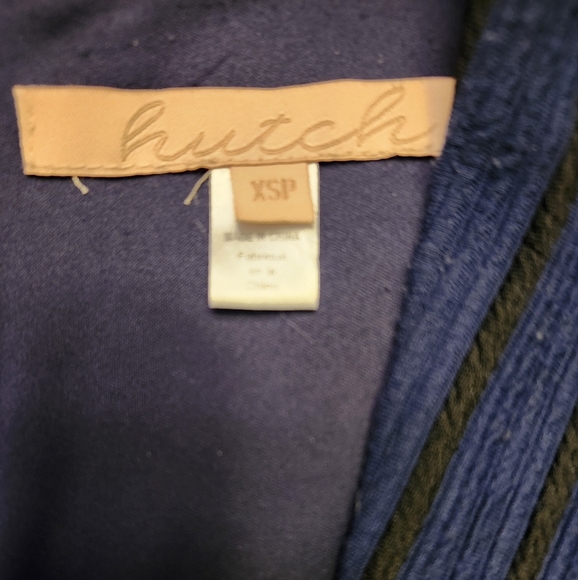 Anthropologie Hutch blue and black striped dress size XSP P2P 14.5 - Picture 7 of 9